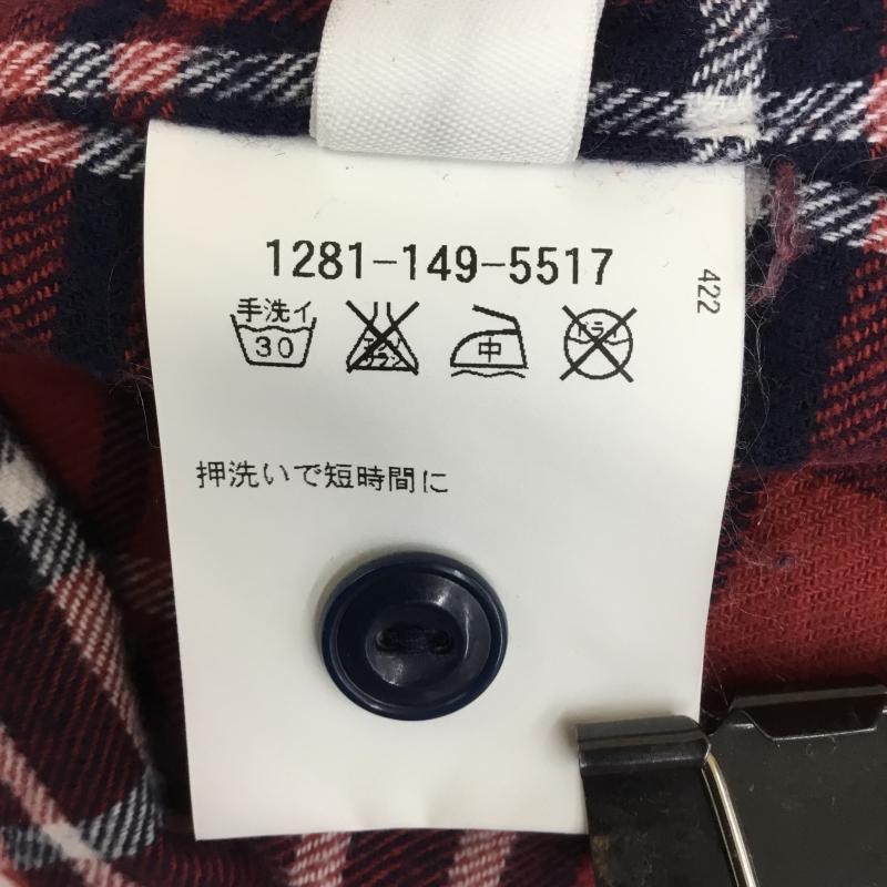 モンキータイム MONKEY TIME シャツ、ブラウス 長袖 monkey time MT ∴ ナンバー プリント ビエラチェック シャツ 1 チェック 赤 / レッド / メンズ USED 古着 中古 10135896
