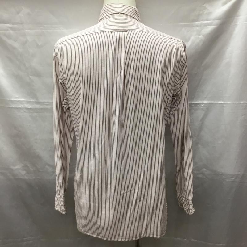 ラルフローレン RALPHLAUREN シャツ、ブラウス 長袖 長袖シャツ カラーシャツ ポケットシャツ 長袖カットソー ストライプシャツ L ストライプ 白 / ホワイト / X 赤 / レッド /  メンズ USED 古着 中古 10113290