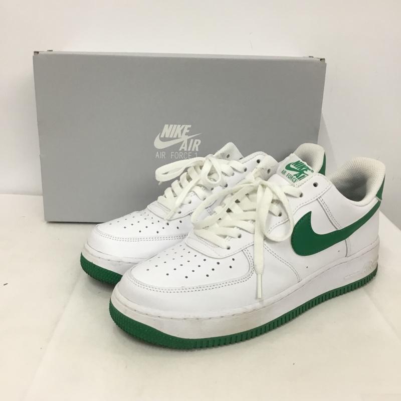 ナイキ NIKE スニーカー スニーカー FJ4146 102 AIR FORCE1 07 27cm 箱有 27.0cm ロゴ、文字 白 / ホワイト / X 緑 / グリーン / メンズ USED 古着 中古 10137993