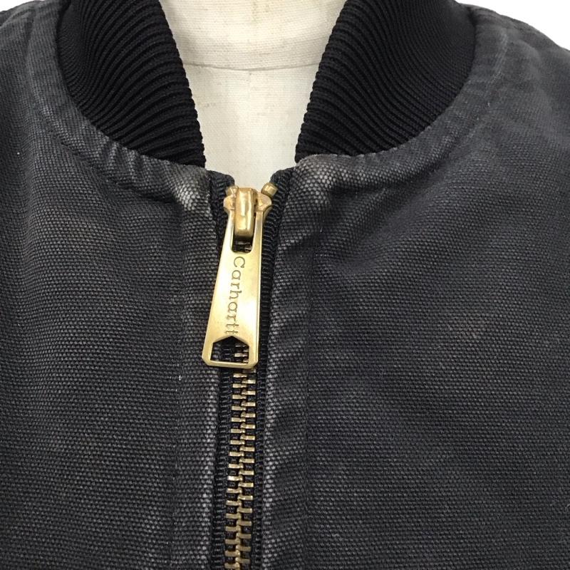 カーハート Carhartt ベスト ベスト ジップアップベスト ノーカラージップベスト アウター ロゴ、文字 黒 / ブラック / メンズ USED 古着 中古 10112075