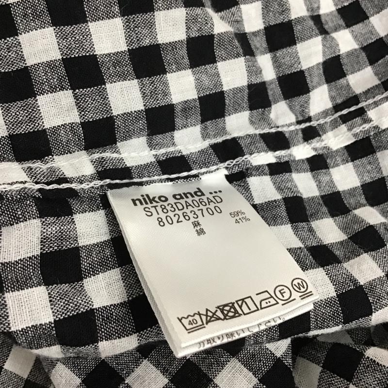 ニコアンド niko and... カットソー 半袖 半袖シャツ カラーシャツ 半袖カットソー チェックシャツ 3 チェック 白 / ホワイト / X 黒 / ブラック /  レディース USED 古着 中古 10106858