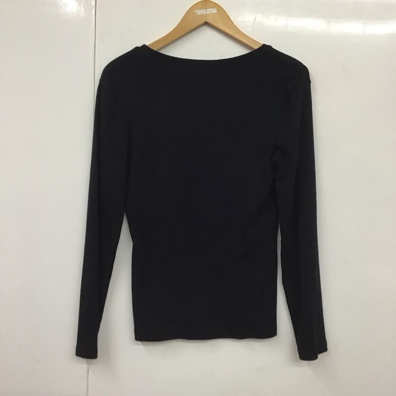 トミーヒルフィガー TOMMY HILFIGER Tシャツ 長袖 M 無地 黒 / ブラック / レディース USED 古着 中古 10130815