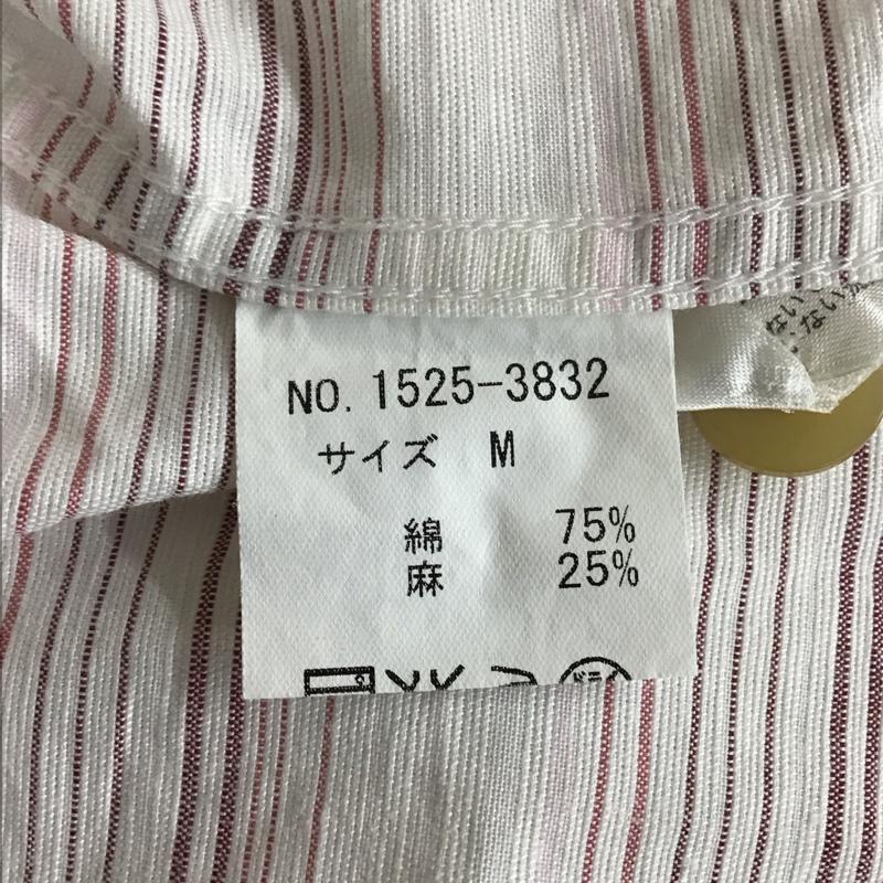 チャップスラルフローレン CHAPSRALPHLAUREN シャツ、ブラウス 半袖 1525-3832 コットン リネン 綿麻 M ボーダー柄 マルチカラー / マルチカラー / メンズ USED 古着 中古 10116787