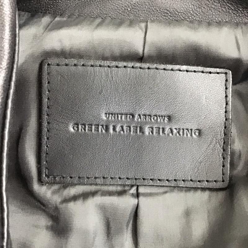 グリーンレーベルリラクシング green label relaxing ジャケット、上着 ライダース 3625-199-1175 KC SHEEPレザー ラムレザー レザージャケット 36 無地 黒 / ブラック / レディース USED 古着 中古 10117387