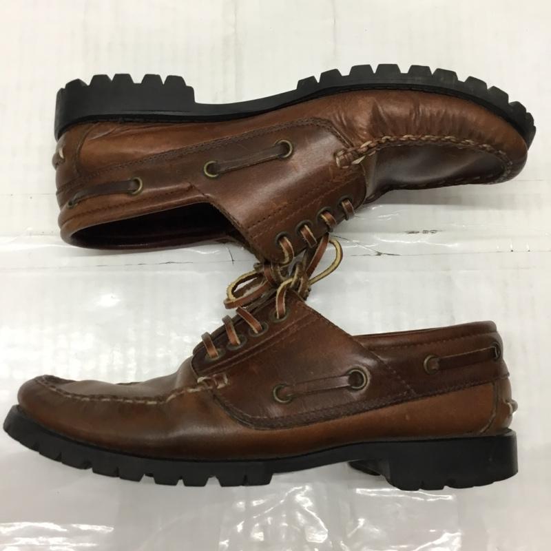 ウルウ゛ァリン WOLVERINE 革靴 革靴 デッキシューズ 6.5 無地 茶 / ブラウン / メンズ USED 古着 中古 10118913