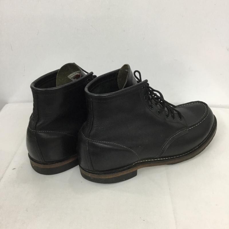 レッドウィング RED WING ブーツ ショートブーツ 09015-1 ワークブーツ 28cm 10D 箱有 US:10 無地 黒 / ブラック / メンズ USED 古着 中古 10123266