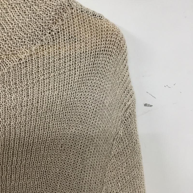 ザラ ZARA ニット、セーター 長袖 長袖ニットカットソー ワイドネック セーター L 無地 ベージュ / ベージュ / レディース USED 古着 中古 10136461