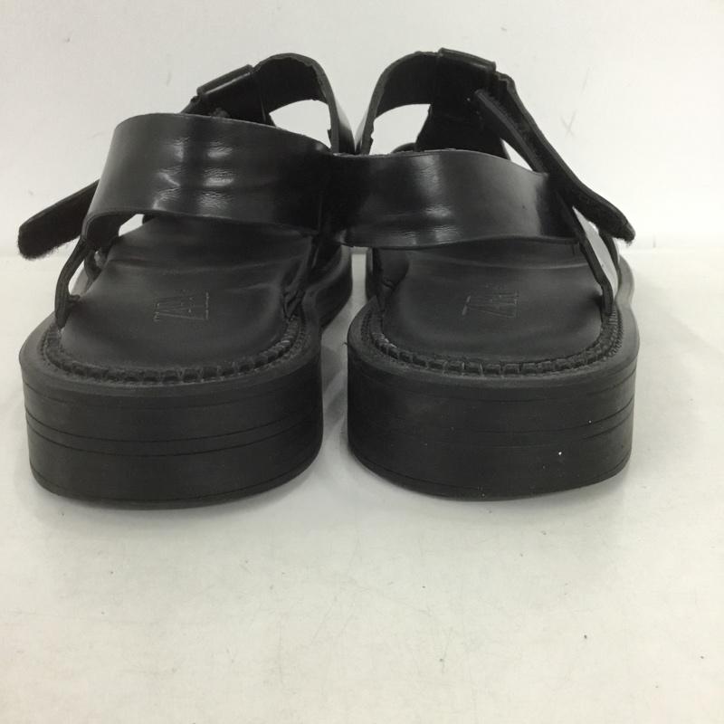 ザラ ZARA サンダル サンダル 3504 710 040 グルカサンダル EU38 無地 黒 / ブラック / レディース USED 古着 中古 10133188