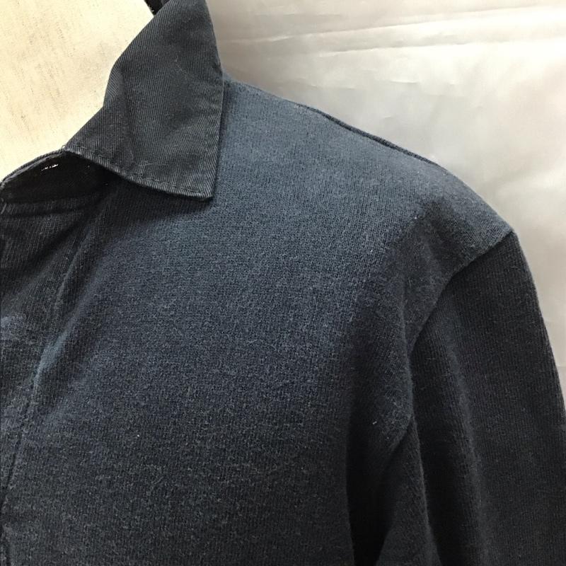 バーバリアン Barbarian カットソー 長袖 長袖カットソー カラーカットソー 古着 長袖ポロシャツ S 無地 紺 / ネイビー /  メンズ USED 古着 中古 10111796