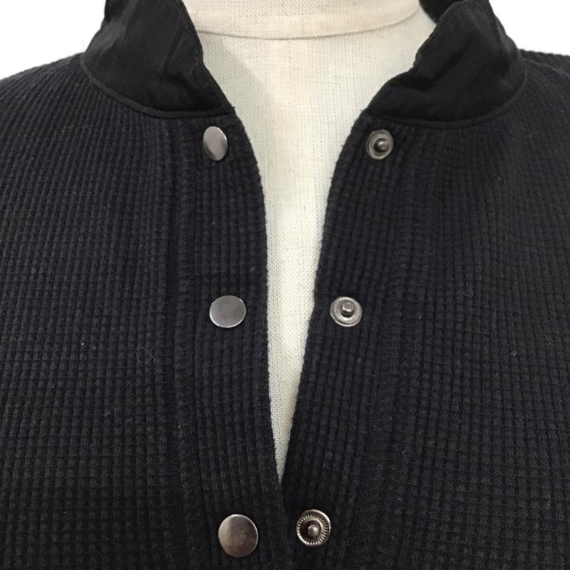メルロー merlot カットソー 長袖 ヘンリーネック サーマル ワッフル 無地 黒 / ブラック /  レディース USED 古着 中古 10113802