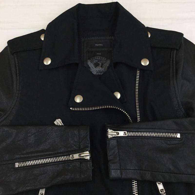 ディーゼル DIESEL ジャケット、上着 レザージャケット 無地 黒 / ブラック / レディース USED 古着 中古 10137699