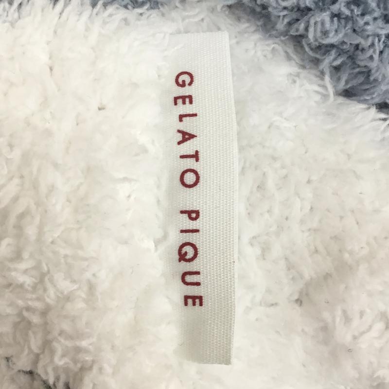 ジェラートピケ gelato pique パンツ サルエルパンツ PWNP215054 FREE ボーダー柄 青 / ブルー / X 白 / ホワイト / レディース USED 古着 中古 10138288