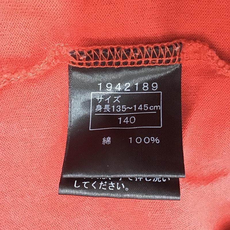 ヒステリック ミニ HYSTERIC MINI Tシャツ 七分袖 140cm プリント 赤 / レッド / ガールズ USED 古着 中古 10116793