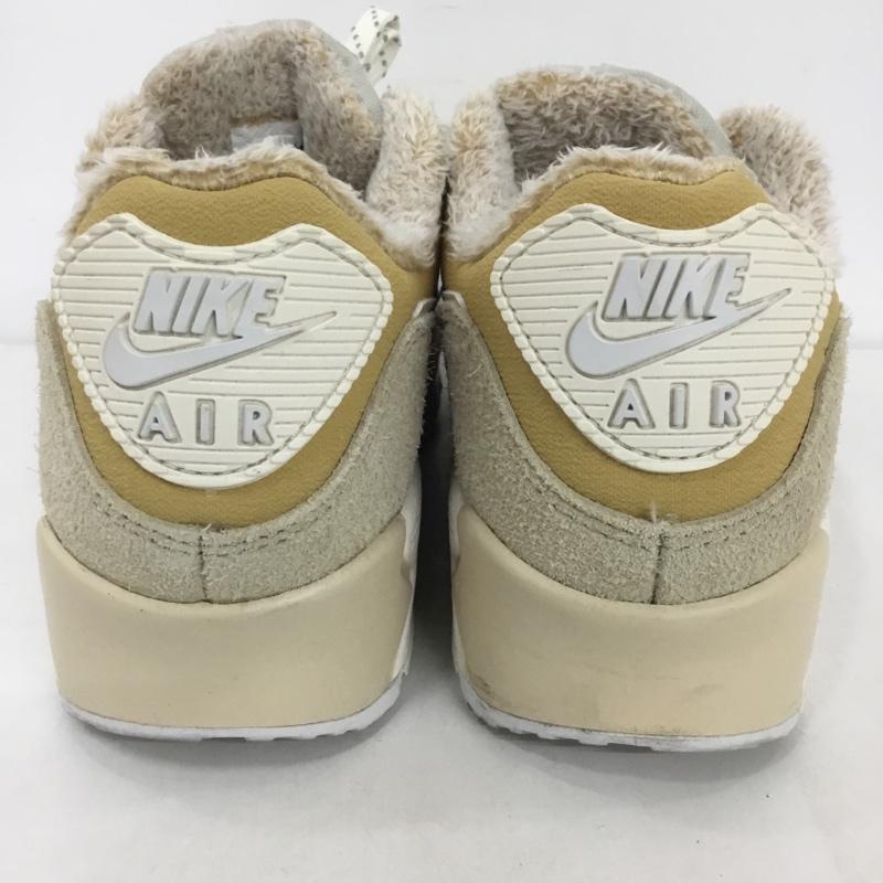 ナイキ NIKE スニーカー スニーカー DC5271-737 WMNS AIR MAX 90 フェイクファー 24.5cm 24.5cm ロゴ、文字 ベージュ / ベージュ / レディース USED 古着 中古 10124377