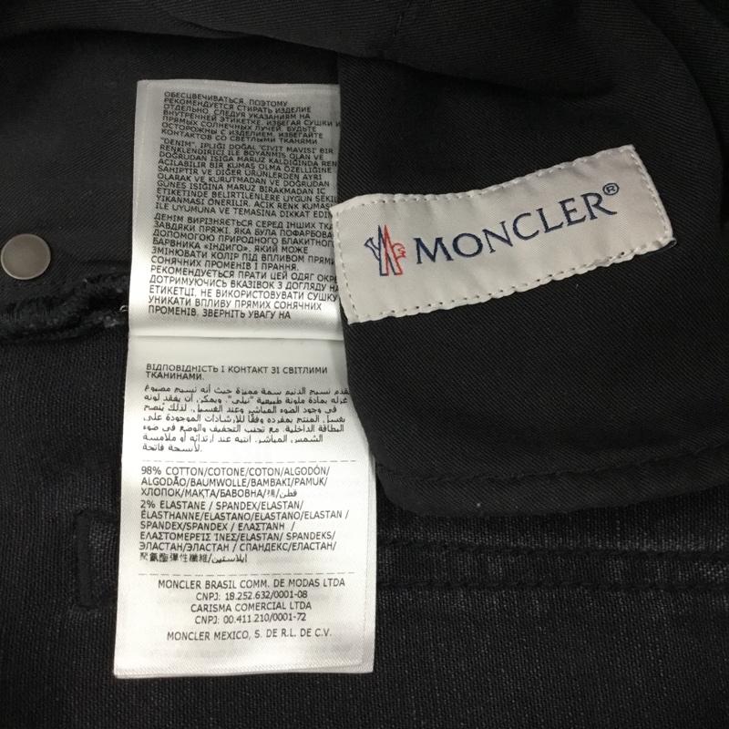 モンクレール MONCLER パンツ デニム、ジーンズ H20912A00017 596CP ストレッチ 46 46 ワンポイント 黒 / ブラック / メンズ USED 古着 中古 10111387