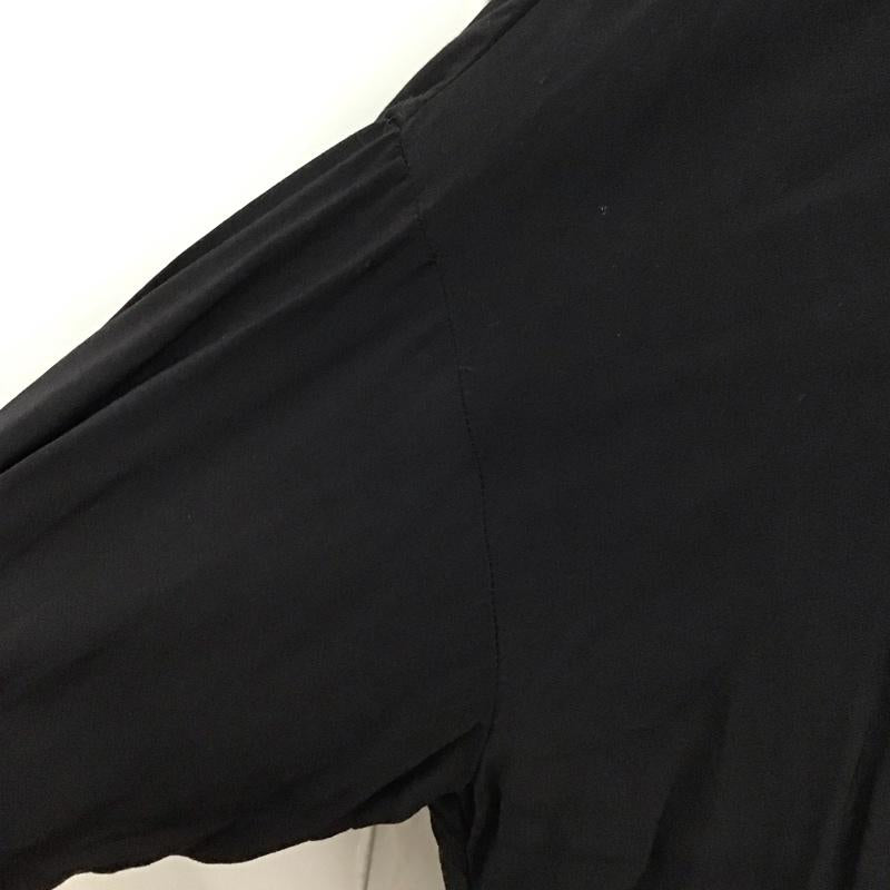 オズモーシス OSMOSIS シャツ、ブラウス 長袖 792006-671B バックギャザーロングブラウス 無地 黒 / ブラック / レディース USED 古着 中古 10116504