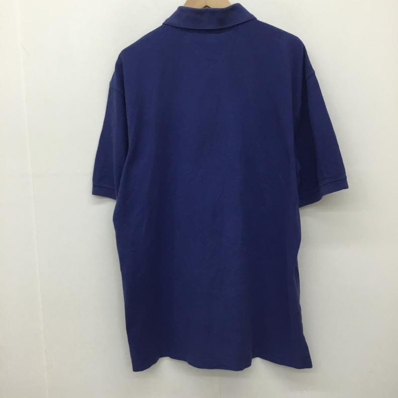 トミーヒルフィガー TOMMY HILFIGER ポロシャツ 半袖 XL ロゴ、文字 紺 / ネイビー / メンズ USED 古着 中古 10133533