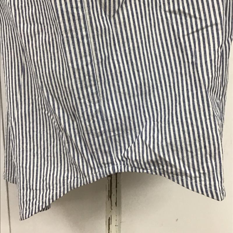 ユーエスポロアッスン U.S.POLO ASSN. シャツ、ブラウス 半袖 PLL12720WG WEGO別注 ビッグシルエットシャツ FREE ストライプ 白 / ホワイト / X 紺 / ネイビー / レディース USED 古着 中古 10116487