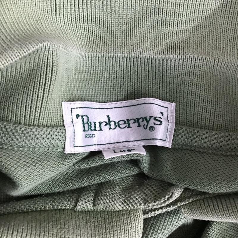 バーバリーズ BURBERRYS ポロシャツ 半袖 半袖ポロシャツ カラーシャツ 半袖カットソー L ロゴ、文字 カーキ / カーキ /  メンズ USED 古着 中古 10112756