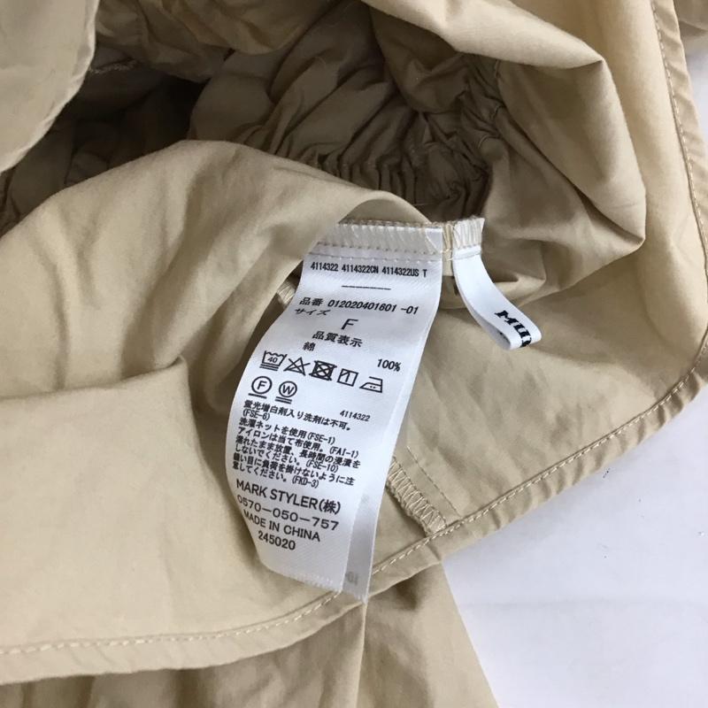 ムルーア MURUA シャツ、ブラウス 七分袖 012020401601 ワイドベルトブラウス FREE 無地 ベージュ / ベージュ / レディース USED 古着 中古 10144045