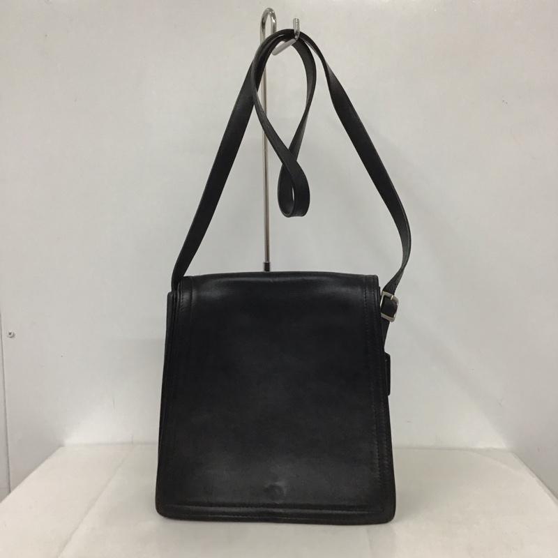 コーチ COACH ショルダーバッグ ショルダーバッグ 6147 レザー 無地 黒 / ブラック / メンズ USED 古着 中古 10132547