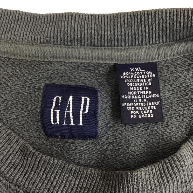 ギャップ GAP トレーナー 長袖 長袖 XXL ロゴ、文字 灰 / グレー / メンズ USED 古着 中古 10109774