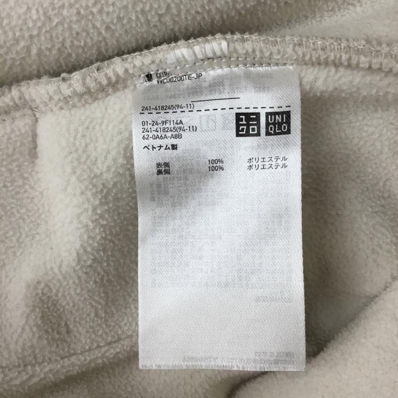 ユニクロ UNIQLO カーディガン 長袖 241-418245 ボアフリースVネックフルジップカーディガン ジップアップジャケット L 無地 白 / ホワイト / レディース USED 古着 中古 10110302