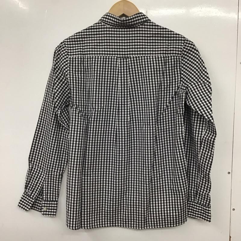 ローリーズファーム LOWRYS FARM シャツ、ブラウス 長袖 M チェック 白 / ホワイト / X 黒 / ブラック / レディース USED 古着 中古 10134197
