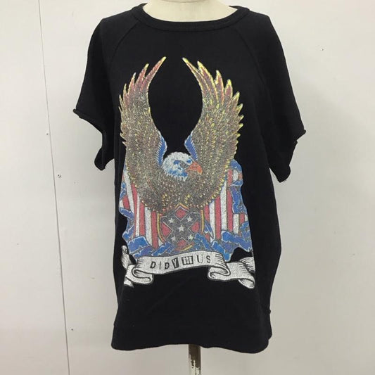 ジュエティ jouetie カットソー 半袖 081110610100 スウェット FREE プリント 黒 / ブラック /  レディース USED 古着 中古 10112136
