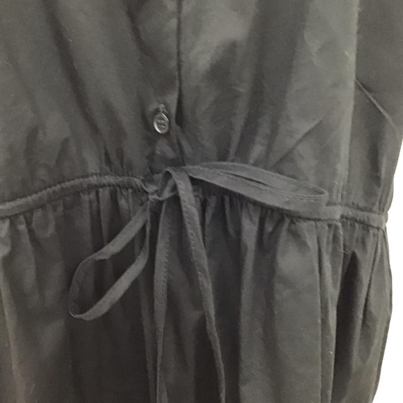 ザラ ZARA ワンピース ミニスカート 半袖ミニワンピース フレアワンピース シャツワンピース XL 無地 黒 / ブラック / レディース USED 古着 中古 10117307