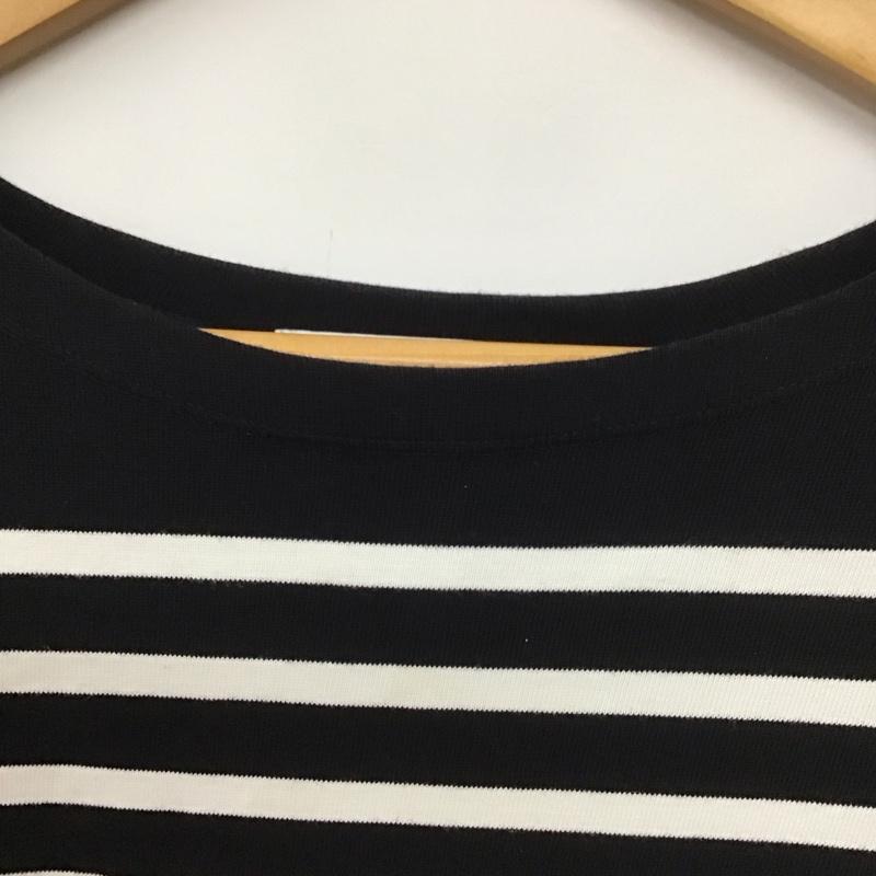 アーバンリサーチ URBAN RESEARCH Tシャツ 半袖 半袖カットソー プリントTシャツ クルーネックカットソー M ボーダー柄 白 / ホワイト / X 黒 / ブラック / メンズ USED 古着 中古 10129474