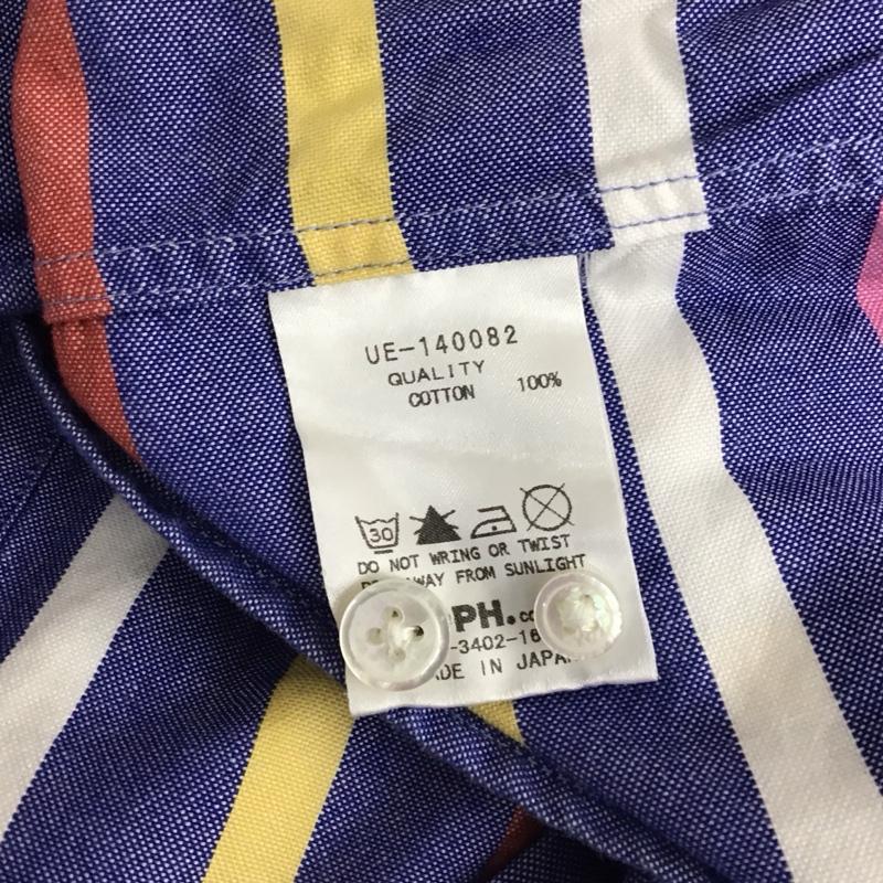 ユニフォームエクスペリメント uniform experiment シャツ、ブラウス 長袖 長袖シャツ カラーシャツ ポケットシャツ 長袖カットソー ボーダーシャツ 2 ボーダー柄 マルチカラー / マルチカラー / メンズ USED 古着 中古 10114703