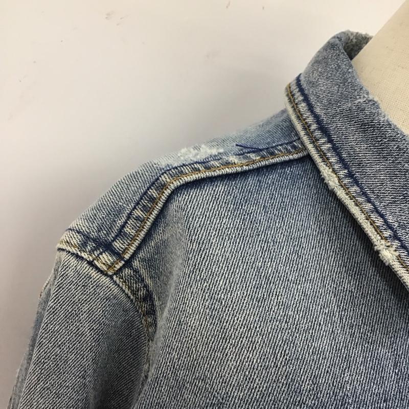 ザラ ZARA ジャケット、上着 ジャケット、ブレザー 4979 022 406 デニムジャケット S ダメージ加工 青 / ブルー / レディース USED 古着 中古 10109698