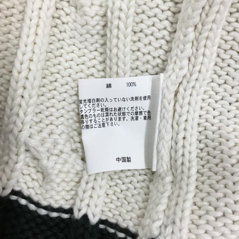 ブルックスブラザーズ BROOKS BROTHERS ニット、セーター 長袖 Vネック コットン M オフホワイト / オフホワイト / X 緑 / グリーン / X 紺 / ネイビー / メンズ USED 古着 中古 10112885