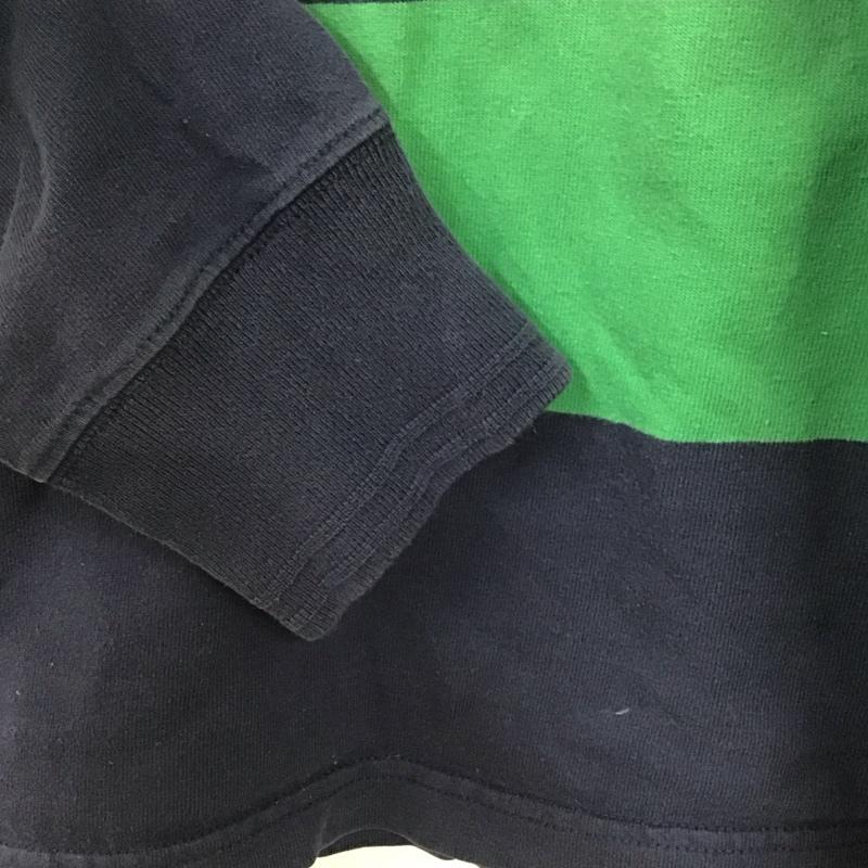 ポロバイラルフローレン Polo by RALPH LAUREN ポロシャツ 長袖 長袖ポロシャツ 長袖カットソー カラーシャツ M ロゴ、文字 紺 / ネイビー / X 緑 / グリーン / メンズ USED 古着 中古 10136227