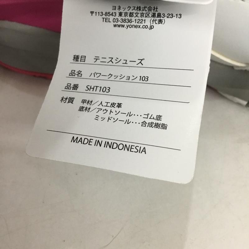ヨネックス YONEX スニーカー スニーカー SHT103 テニスシューズ パワークッション103 箱有 27cm 27.0cm ロゴ、文字 白 / ホワイト / X 灰 / グレー / X 桃 / ピンク / メンズ USED 古着 中古 10149907