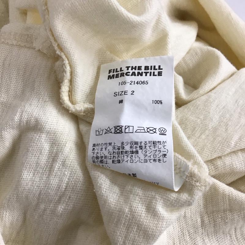 フィルザビル FILL THE BILL カットソー 七分袖 クルーネックカットソー プリントTシャツ 長袖カットソー 2 ロゴ、文字 アイボリー / アイボリー / メンズ USED 古着 中古 10127340