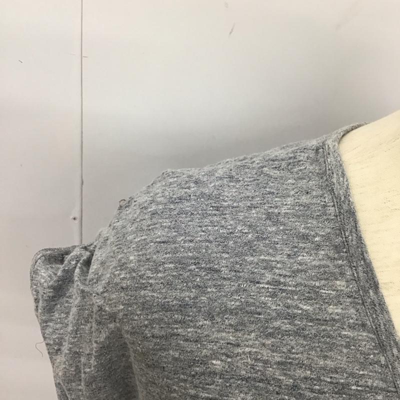 ワイズ Y s Tシャツ 半袖 半袖カットソー プリントTシャツ クルーネックカットソー 無地 灰 / グレー / レディース USED 古着 中古 10126944