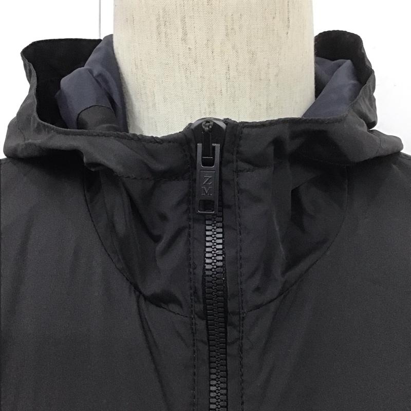 ザラメン ZARA MAN ベスト ベスト ジップアップベスト フード付きベスト ナイロンベスト XL 無地 黒 / ブラック / メンズ USED 古着 中古 10107781