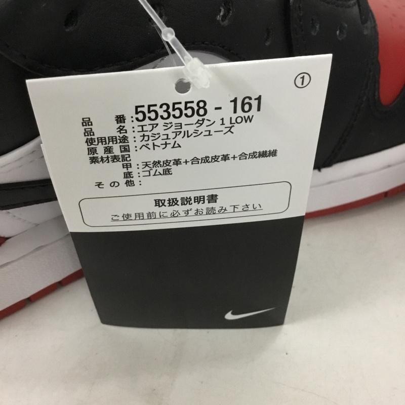 ナイキ NIKE スニーカー スニーカー 553558-161 AIR JORDAN 1 LOW 28.5cm 箱有 28.5cm ロゴ、文字 白 / ホワイト / X 黒 / ブラック / X 赤 / レッド / メンズ USED 古着 中古 10150957