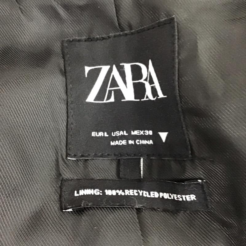 ザラ ZARA ジャケット、上着 ジャケット、ブレザー カジュアルジャケット アウター ロングジャケット L 無地 黒 / ブラック / レディース USED 古着 中古 10111158