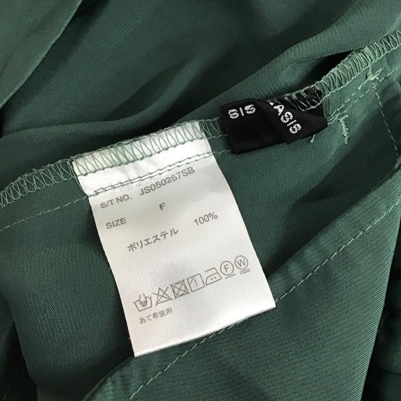 ジーナシス JEANASIS パンツ ワークパンツ、ペインターパンツ JS050257SB ワイドパンツ カジュアルパンツ FREE 無地 緑 / グリーン / レディース USED 古着 中古 10120406