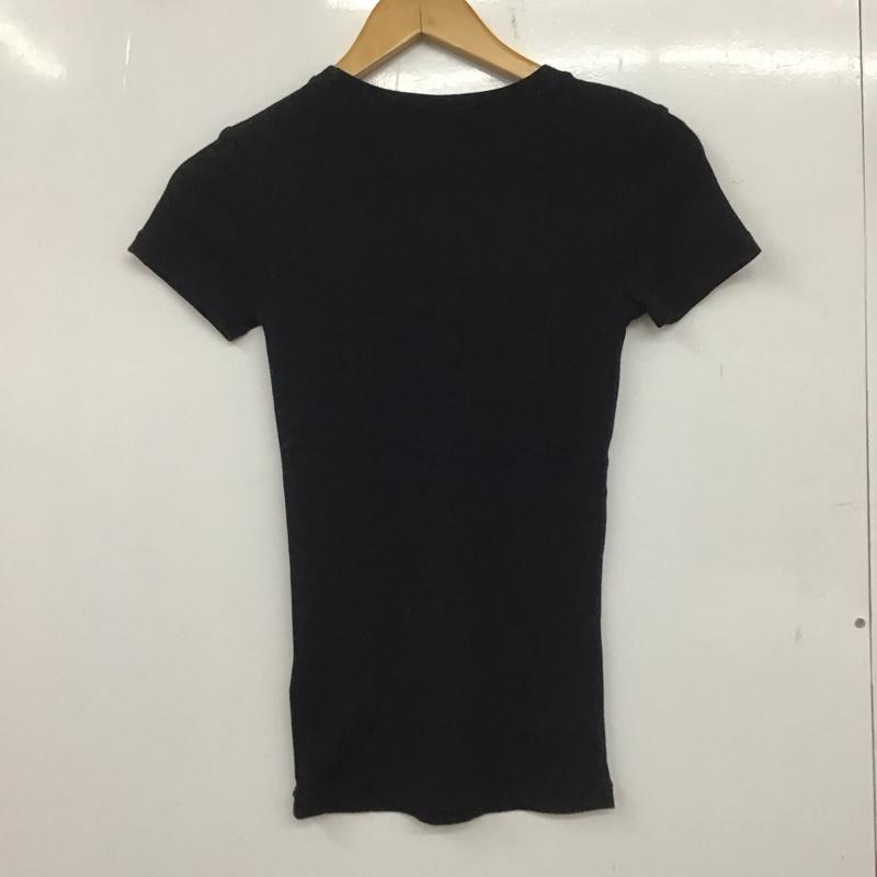 ラルフローレン RALPHLAUREN Tシャツ 半袖 クルーネック コットン XS ワンポイント 黒 / ブラック / レディース USED 古着 中古 10139125
