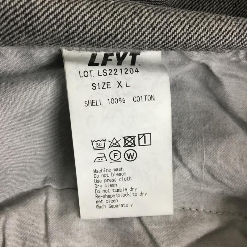 ラファイエット Lafayette パンツ デニム、ジーンズ デニムパンツ ストレートパンツ ワイドパンツ カジュアルパンツ ウエストゴム XL 無地 黒 / ブラック / メンズ USED 古着 中古 10110020