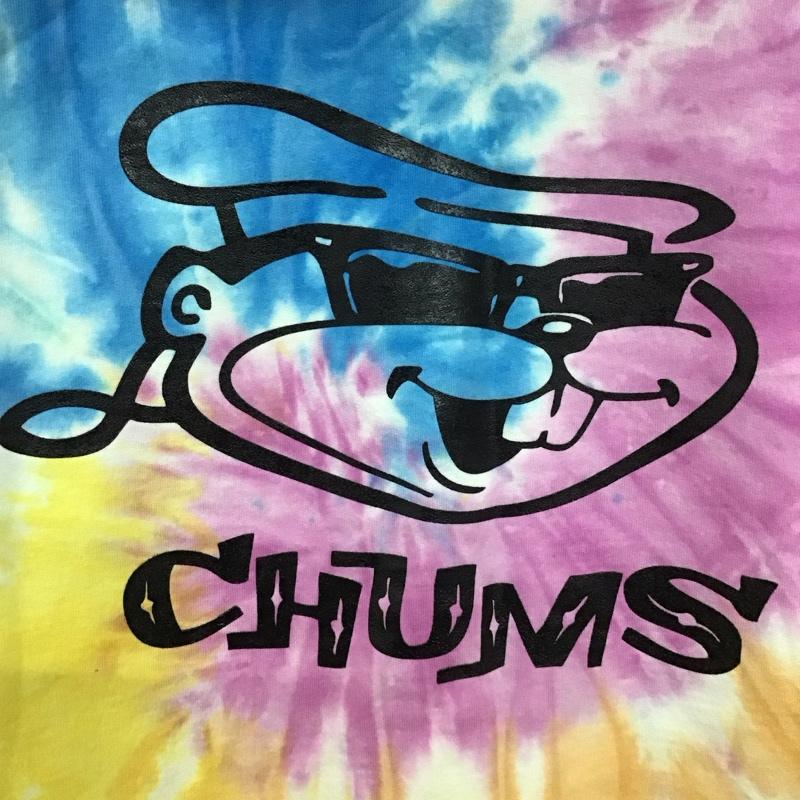 チャムス CHUMS パーカー 長袖 ジップパーカー タイダイ柄 L 総柄 マルチカラー / マルチカラー / レディース USED 古着 中古 10131113