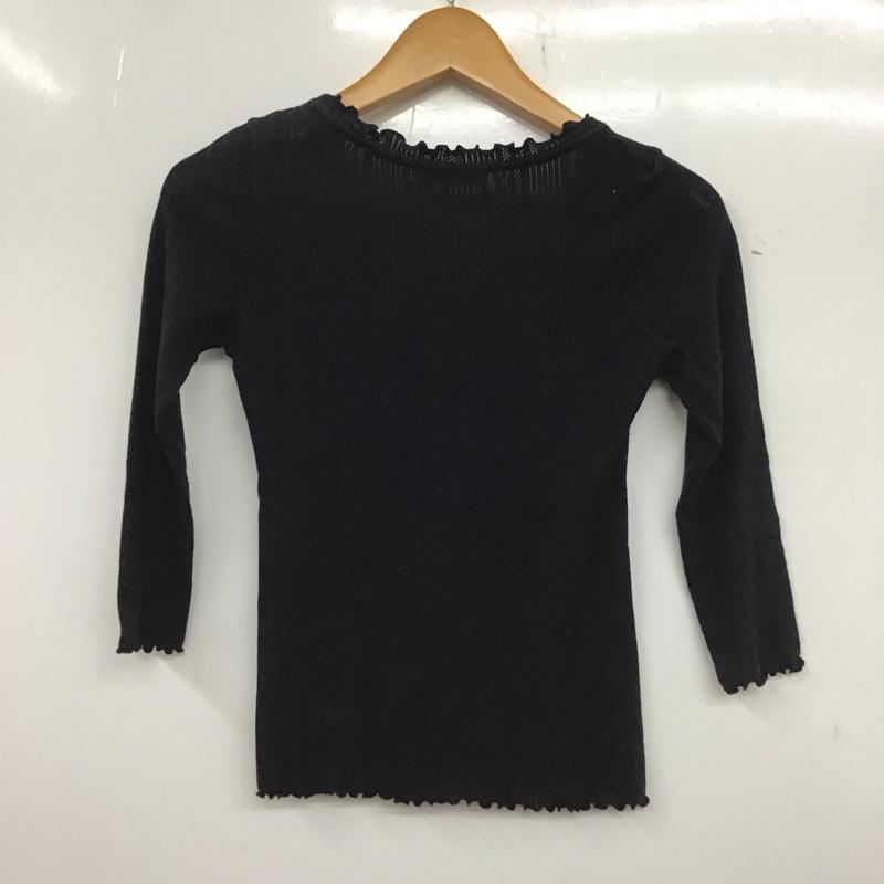 リズリサ LIZ LISA カットソー 七分袖 無地 黒 / ブラック / レディース USED 古着 中古 10137312