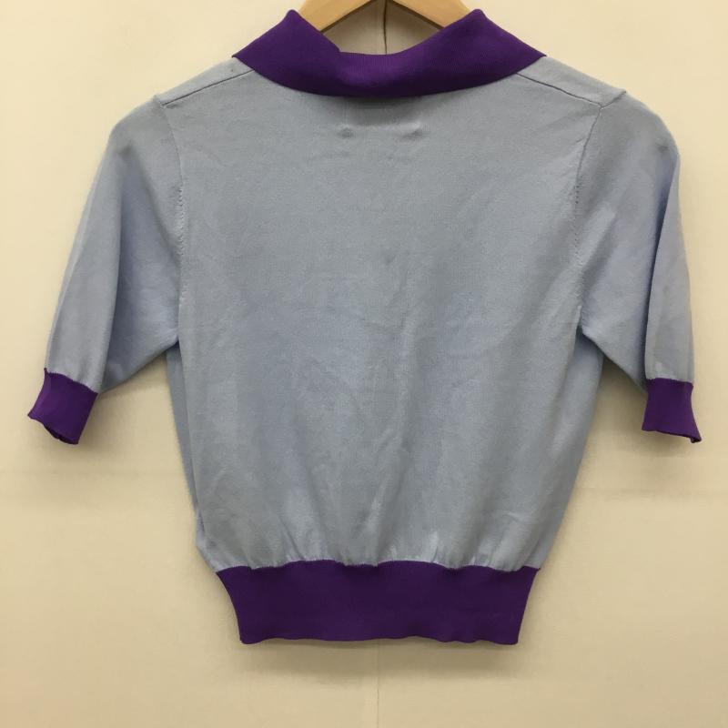 ジュエティ jouetie カットソー 半袖 M ロゴ、文字 青 / ブルー / X 紫 / パープル / レディース USED 古着 中古 10137600
