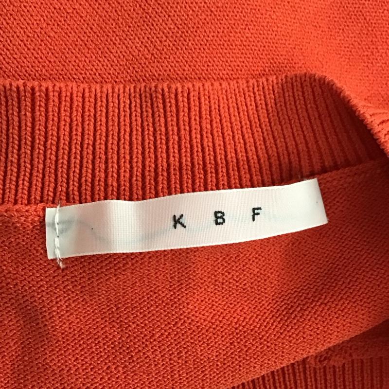 ケービーエフ KBF カットソー 長袖 KB94-22S010 アシンメトリータックニット 無地 橙 / オレンジ / レディース USED 古着 中古 10120419