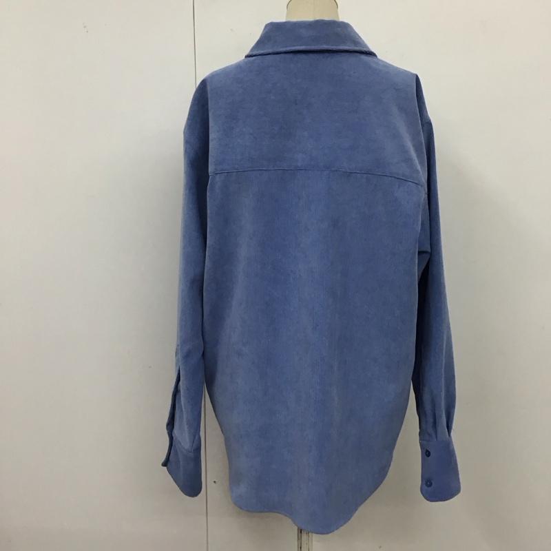 ザラ ZARA シャツ、ブラウス 長袖 8708 910 400 M 無地 青 / ブルー / レディース USED 古着 中古 10119394