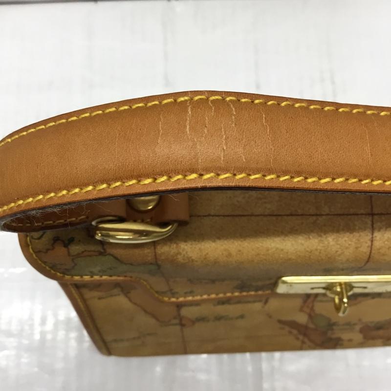 プリマクラッセ PRIMA CLASSE ハンドバッグ ハンドバッグ 地図柄 ショルダーバッグ 2WAY 総柄 茶 / ブラウン / レディース USED 古着 中古 10107595